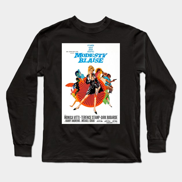 Modesty Blaise (1966) Long Sleeve T-Shirt by Scum & Villainy